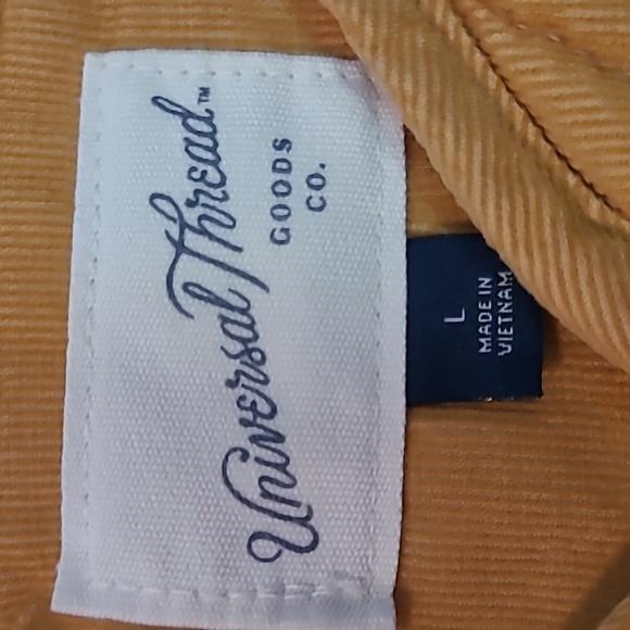 Universal Thread Mustard Yellow Cotton Quilted Lightweight Corduroy Jacket L - Picture 2 of 15